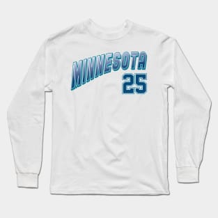 Retro Minnesota Number 25 Long Sleeve T-Shirt